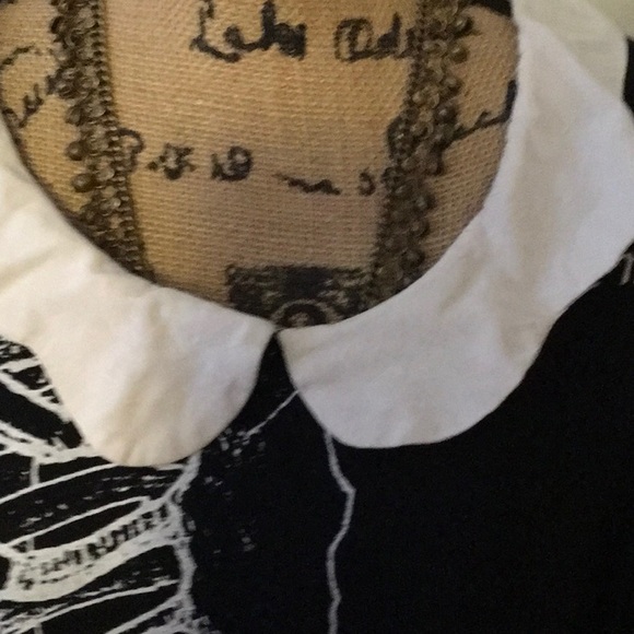 GOTH Skeleton Peter Pan collar tee - Picture 3 of 6